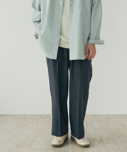 FORK&SPOON（フォークアンドスプーン）の「FORK&SPOON　2プリーツeasyトラウザー（スラックス・メンズ・ネイビー/チャコールグレー・4/5）」の14枚目の写真