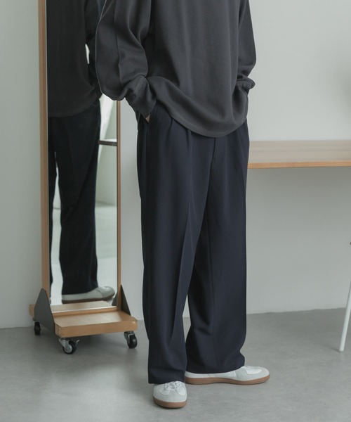 FORK&SPOON（フォークアンドスプーン）の「FORK&SPOON　2プリーツeasyトラウザー（スラックス・メンズ・ネイビー/チャコールグレー・4/5）」の21枚目の写真