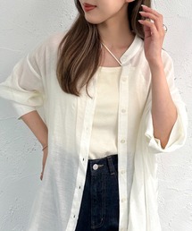 袖スリットシアーシャツ【ZOZOTOWN限定アイテム】