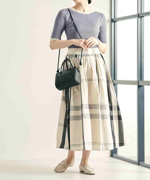 acro（アクロ）の「■メモリータフタギャザースカート/AC3702（スカート・レディース・ネイビー/ブラック/アイボリー・ﾌﾘ-）」の13枚目の写真