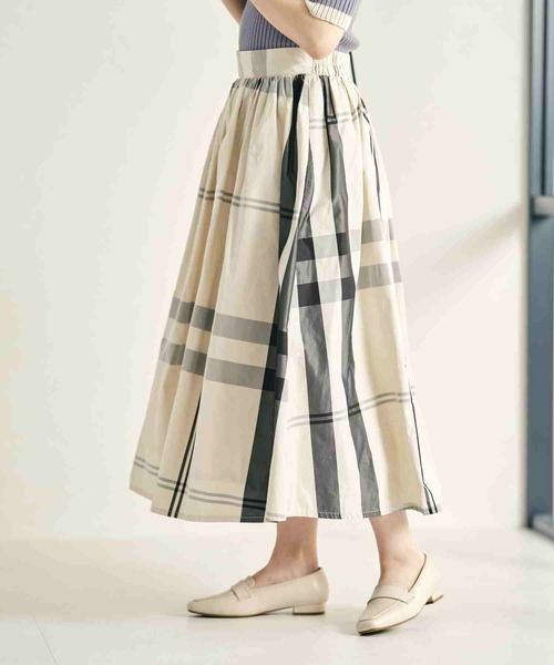 acro（アクロ）の「■メモリータフタギャザースカート/AC3702（スカート・レディース・ネイビー/ブラック/アイボリー・ﾌﾘ-）」の15枚目の写真