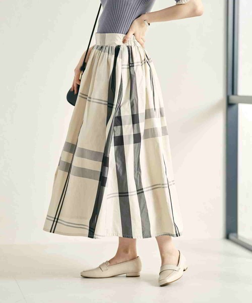 acro（アクロ）の「■メモリータフタギャザースカート/AC3702（スカート・レディース・ネイビー/ブラック/アイボリー・ﾌﾘ-）」の19枚目の写真