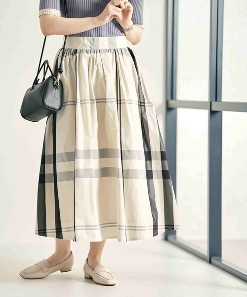 acro（アクロ）の「■メモリータフタギャザースカート/AC3702（スカート・レディース・ネイビー/ブラック/アイボリー・ﾌﾘ-）」の8枚目の写真