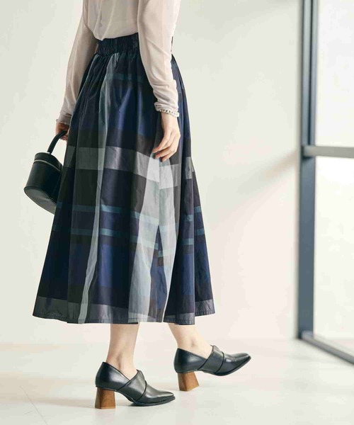 acro（アクロ）の「■メモリータフタギャザースカート/AC3702（スカート・レディース・ネイビー/ブラック/アイボリー・ﾌﾘ-）」の16枚目の写真