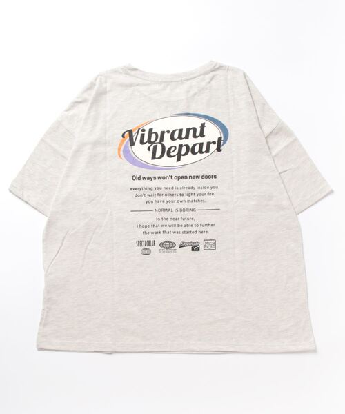 SpRay(スプレイ)の「だ円ロゴビッグTシャツ(Tシャツ/カットソー・レディース・オートミール/オレンジ/ブラック/オフホワイト/ブルー・FREE)」の20枚目の写真
