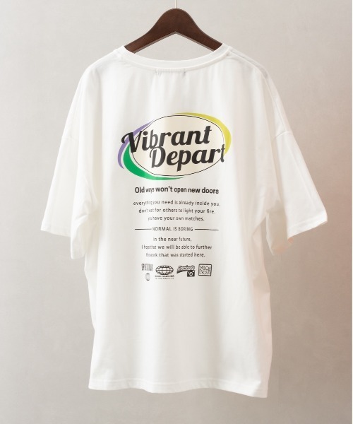 SpRay(スプレイ)の「だ円ロゴビッグTシャツ(Tシャツ/カットソー・レディース・オートミール/オレンジ/ブラック/オフホワイト/ブルー・FREE)」の3枚目の写真