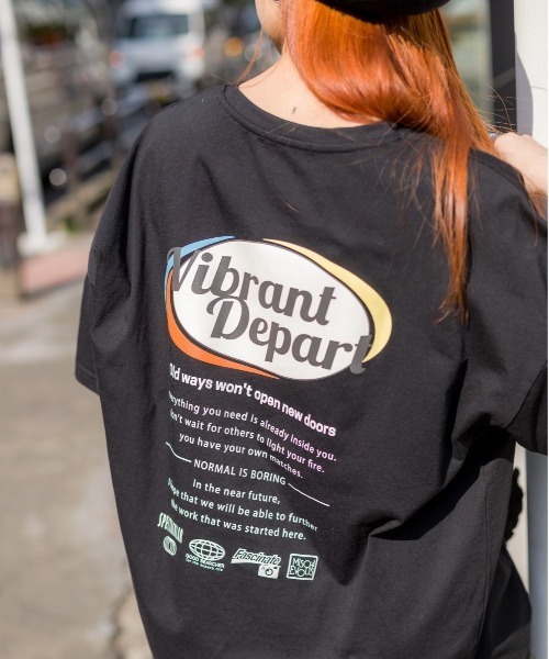 SpRay(スプレイ)の「だ円ロゴビッグTシャツ(Tシャツ/カットソー・レディース・オートミール/オレンジ/ブラック/オフホワイト/ブルー・FREE)」の12枚目の写真