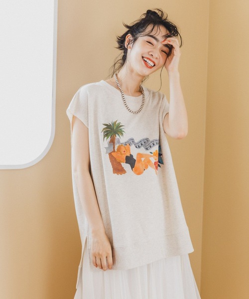 BAYFLOW(ベイフロー)の「【NARI】ミニ裏毛プルオーバー(Tシャツ/カットソー・レディース・ライトグレー/アイボリー・FREE)」の2枚目の写真
