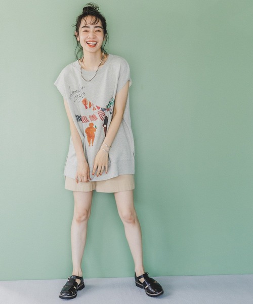 BAYFLOW(ベイフロー)の「【NARI】ミニ裏毛プルオーバー(Tシャツ/カットソー・レディース・ライトグレー/アイボリー・FREE)」の4枚目の写真