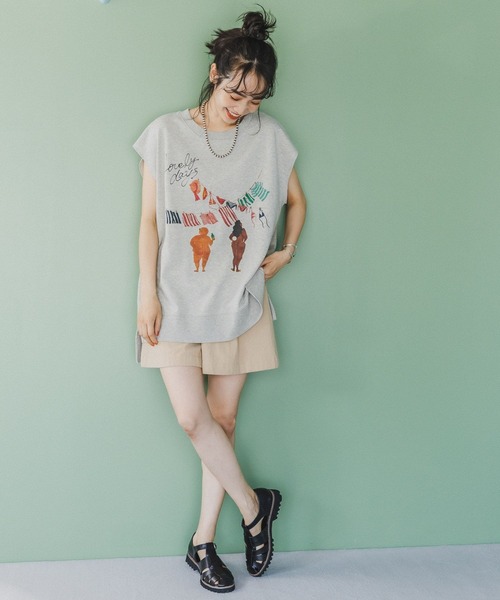 BAYFLOW(ベイフロー)の「【NARI】ミニ裏毛プルオーバー(Tシャツ/カットソー・レディース・ライトグレー/アイボリー・FREE)」の6枚目の写真