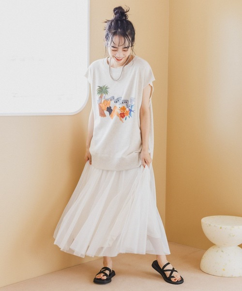 BAYFLOW(ベイフロー)の「【NARI】ミニ裏毛プルオーバー(Tシャツ/カットソー・レディース・ライトグレー/アイボリー・FREE)」の9枚目の写真