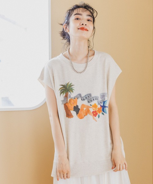 BAYFLOW(ベイフロー)の「【NARI】ミニ裏毛プルオーバー(Tシャツ/カットソー・レディース・ライトグレー/アイボリー・FREE)」の12枚目の写真