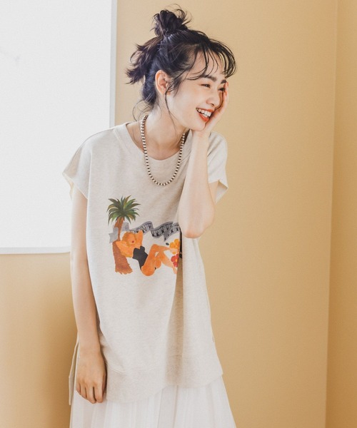 BAYFLOW(ベイフロー)の「【NARI】ミニ裏毛プルオーバー(Tシャツ/カットソー・レディース・ライトグレー/アイボリー・FREE)」の13枚目の写真