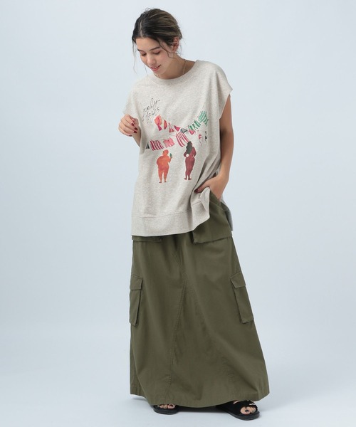 BAYFLOW(ベイフロー)の「【NARI】ミニ裏毛プルオーバー(Tシャツ/カットソー・レディース・ライトグレー/アイボリー・FREE)」の14枚目の写真