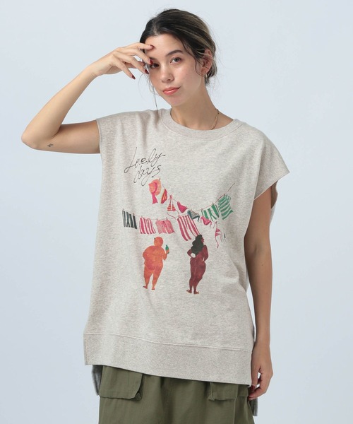 BAYFLOW(ベイフロー)の「【NARI】ミニ裏毛プルオーバー(Tシャツ/カットソー・レディース・ライトグレー/アイボリー・FREE)」の15枚目の写真