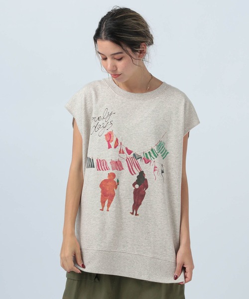 BAYFLOW(ベイフロー)の「【NARI】ミニ裏毛プルオーバー(Tシャツ/カットソー・レディース・ライトグレー/アイボリー・FREE)」の16枚目の写真