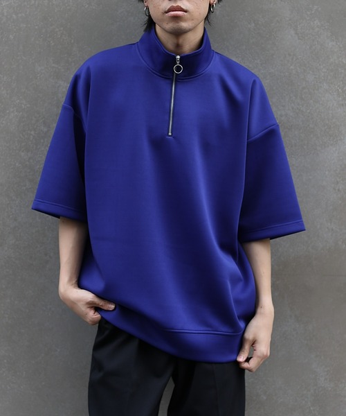 COLONY 2139（コロニートゥーワンスリーナイン）の「WEB/一部店舗限定 ダンボールスタンドハーフジップビッグプルオーバー（Tシャツ/カットソー・メンズ・ブラック/グリーン/ホワイト/ネイビー・MEDIUM/LARGE）」の15枚目の写真