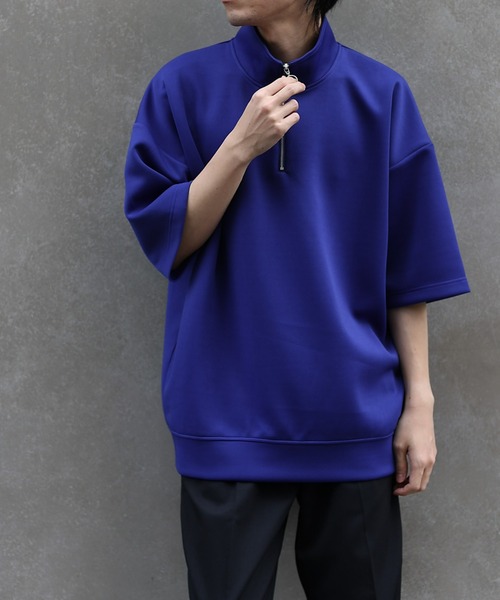 COLONY 2139（コロニートゥーワンスリーナイン）の「WEB/一部店舗限定 ダンボールスタンドハーフジップビッグプルオーバー（Tシャツ/カットソー・メンズ・ブラック/グリーン/ホワイト/ネイビー・MEDIUM/LARGE）」の16枚目の写真