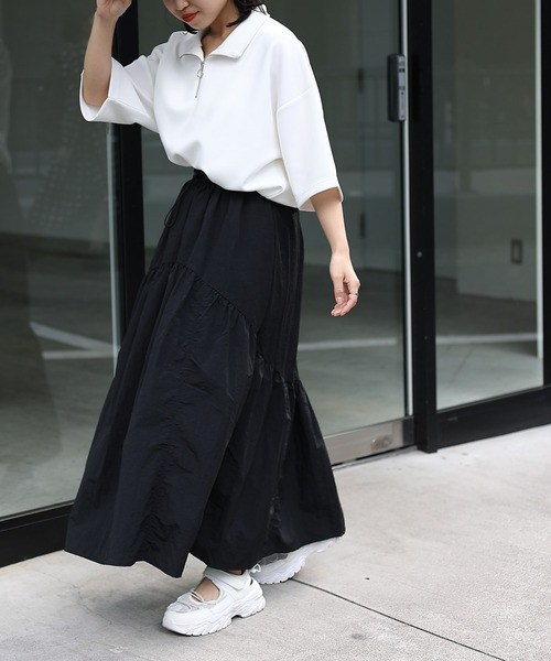 COLONY 2139（コロニートゥーワンスリーナイン）の「WEB/一部店舗限定 ダンボールスタンドハーフジップビッグプルオーバー（Tシャツ/カットソー・メンズ・ブラック/グリーン/ホワイト/ネイビー・MEDIUM/LARGE）」の18枚目の写真