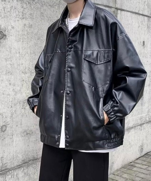 VIBGYOR(ヴィブジョー)の「【バーレスク】合成皮革ブルゾン(BQ)(ブルゾン・メンズ・ブラック・MEDIUM/LARGE/X-LARGE)」の10枚目の写真