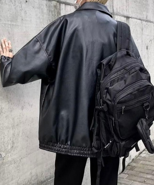 VIBGYOR(ヴィブジョー)の「【バーレスク】合成皮革ブルゾン(BQ)(ブルゾン・メンズ・ブラック・MEDIUM/LARGE/X-LARGE)」の3枚目の写真