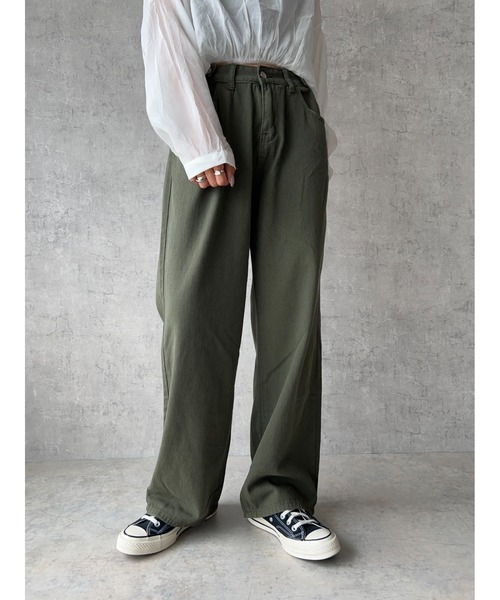 owndaily（オンデイリー）の「ミリタリーローライズパンツ（その他パンツ・レディース・カーキ・LARGE/MEDIUM）」の2枚目の写真