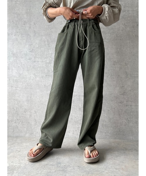 owndaily（オンデイリー）の「ミリタリーローライズパンツ（その他パンツ・レディース・カーキ・LARGE/MEDIUM）」の3枚目の写真