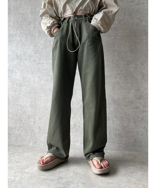 owndaily（オンデイリー）の「ミリタリーローライズパンツ（その他パンツ・レディース・カーキ・LARGE/MEDIUM）」の4枚目の写真
