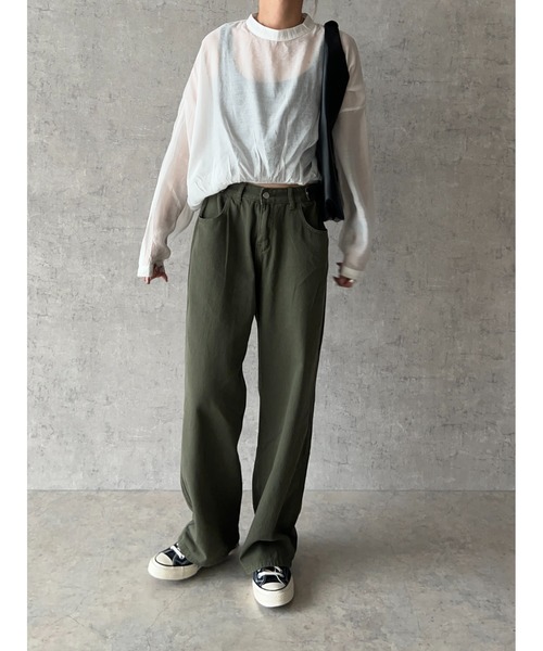 owndaily（オンデイリー）の「ミリタリーローライズパンツ（その他パンツ・レディース・カーキ・LARGE/MEDIUM）」の19枚目の写真