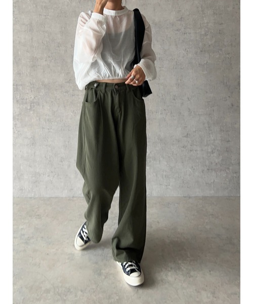 owndaily（オンデイリー）の「ミリタリーローライズパンツ（その他パンツ・レディース・カーキ・LARGE/MEDIUM）」の21枚目の写真