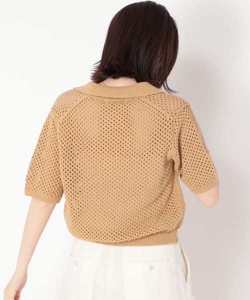 【新品】BABYLONE バビロン　スウェットニット　ネイビー BABYLONE（バビロン）の「バックUリブニット（ニット/セーター