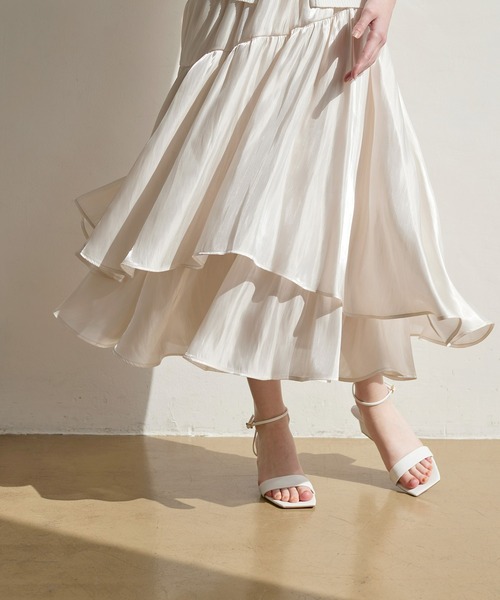 MIELI INVARIANT（ミエリインヴァリアント）の「Aurora Tiered Color SK（スカート・レディース・パープル系その他/ブラック/ライラック/ホワイト系その他/ホワイト系その他2/カーキ・FREE）」の19枚目の写真