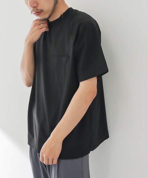 WILD THINGS（ワイルドシングス）の「『UVカット』『別注』WILDTHINGS×EKAL　エラスティックナイロンTシャツ（Tシャツ/カットソー・メンズ・ブラック/ブルーグレー/オリーブ・MEDIUM/LARGE）」の13枚目の写真