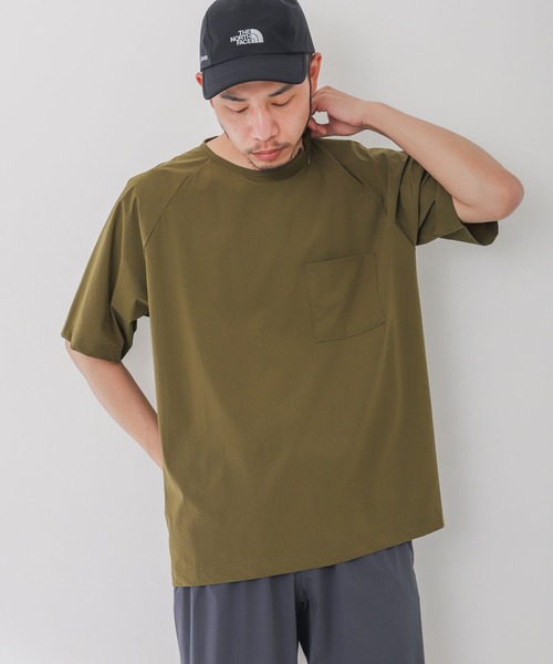 WILD THINGS（ワイルドシングス）の「『UVカット』『別注』WILDTHINGS×EKAL　エラスティックナイロンTシャツ（Tシャツ/カットソー・メンズ・ブラック/ブルーグレー/オリーブ・MEDIUM/LARGE）」の20枚目の写真