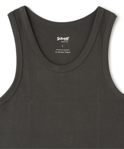schott（ショット）の「Schott/ショット/TANK TOP PACK/タンクトップ パック（タンクトップ・メンズ・ブラック/チャコール/グレー/ホワイト系2・XL/L/M/2XL）」の15枚目の写真