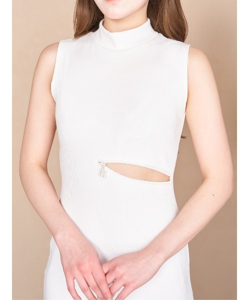 Darich(ダーリッチ)の「ポイントオープンロングニットワンピース(ワンピース・レディース・アイボリー/サックスブルー/ブラック・FREE)」の11枚目の写真