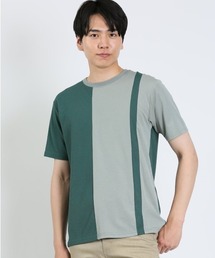 m.f.editorial | エムエフエディトリアルメンズ/m.f.editorial:MEN 接触冷感 切替クルーネック半袖Tシャツ(Tシャツ/カットソー)