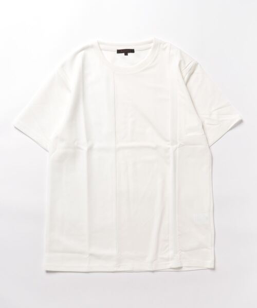 m.f.editorial（エムエフエディトリアル）の「【接触冷感 ストレッチ】m.f.エディトリアル メンズ 切替クルーネック半袖Tシャツ（Tシャツ/カットソー・メンズ・サックスブルー/ダークグリーン/ホワイト・MEDIUM/LARGE/X-LARGE）」の5枚目の写真