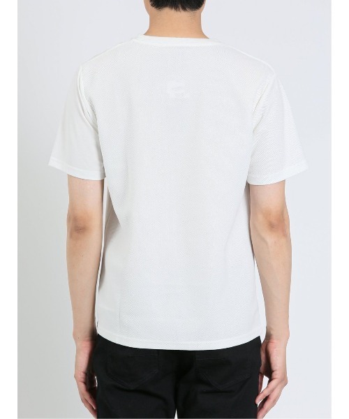 m.f.editorial（エムエフエディトリアル）の「【接触冷感 ストレッチ】m.f.エディトリアル メンズ 切替クルーネック半袖Tシャツ（Tシャツ/カットソー・メンズ・サックスブルー/ダークグリーン/ホワイト・MEDIUM/LARGE/X-LARGE）」の8枚目の写真