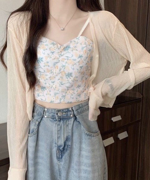 セール】パールボタンシアーボレロ（カーディガン/ボレロ