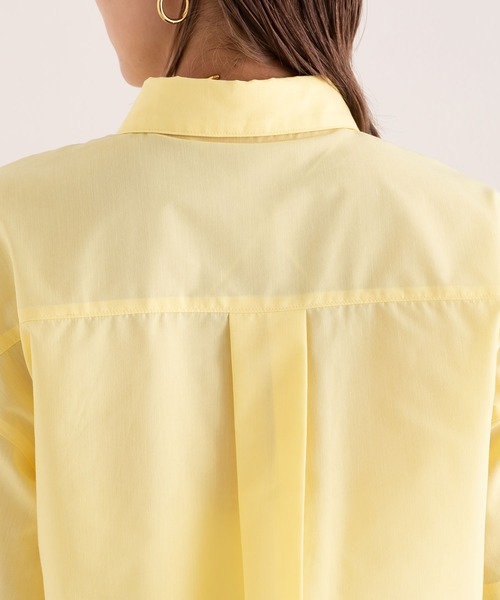 bohmal（ボマール）の「クロップドハーフスリーブシャツ（シャツ/ブラウス・レディース・イエロー/ブルー・FREE）」の7枚目の写真
