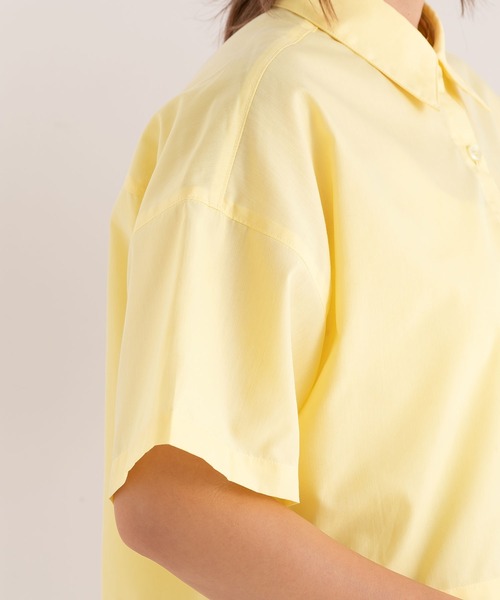 bohmal（ボマール）の「クロップドハーフスリーブシャツ（シャツ/ブラウス・レディース・イエロー/ブルー・FREE）」の8枚目の写真