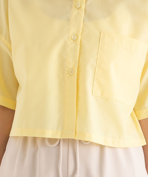 bohmal（ボマール）の「クロップドハーフスリーブシャツ（シャツ/ブラウス・レディース・イエロー/ブルー・FREE）」の9枚目の写真