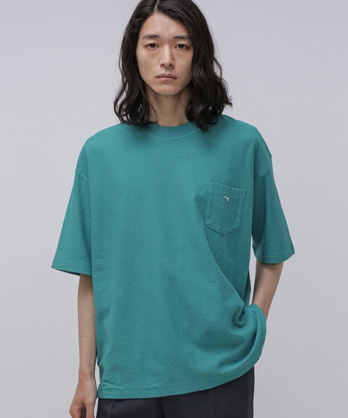 NANO universe(ナノユニバース)の「LB.04/タックボーダーポケットTシャツ(Tシャツ/カットソー・メンズ・ターコイズブルー/スミクロ/イエロー/ブラウン・S/L/M)」の16枚目の写真