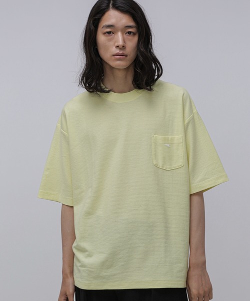 NANO universe(ナノユニバース)の「LB.04/タックボーダーポケットTシャツ(Tシャツ/カットソー・メンズ・ターコイズブルー/スミクロ/イエロー/ブラウン・S/L/M)」の19枚目の写真