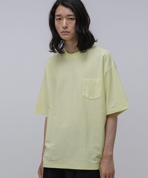 NANO universe(ナノユニバース)の「LB.04/タックボーダーポケットTシャツ(Tシャツ/カットソー・メンズ・ターコイズブルー/スミクロ/イエロー/ブラウン・S/L/M)」の20枚目の写真