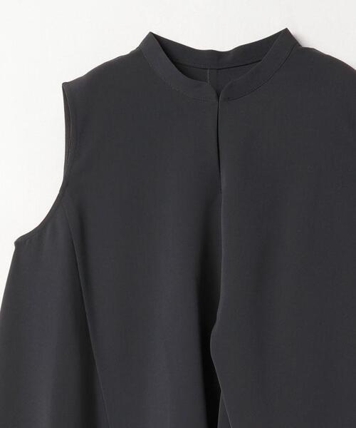 LANVIN en Bleu（ランバンオンブルー）の「アシンメヘムスキッパーブラウス（シャツ/ブラウス・レディース・ベージュ/チャコールグレー・38）」の13枚目の写真