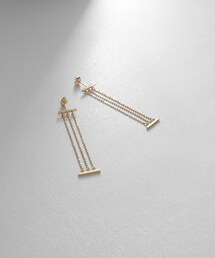 K10ミックスチェーン フックピアス（ピアス（両耳用））｜COCOSHNIK