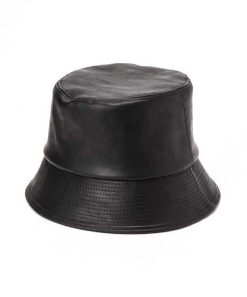 FREE'S MART(フリーズマート)の「チェーン付きPUバケットハット(ハット・レディース・ブラック・フリ-)」の2枚目の写真