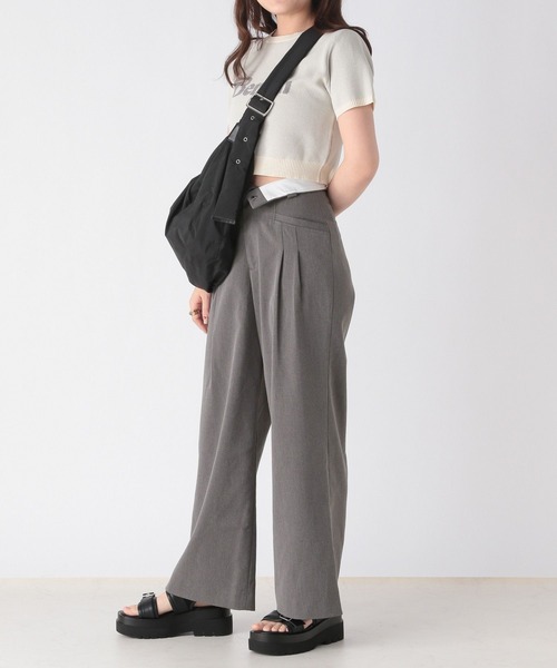 Heather(ヘザー)の「2WAYウエストデザインパンツ 967881(スラックス・レディース・ブラック/グレー・S/M)」の5枚目の写真
